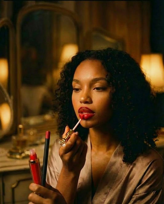 CHERRY REBEL DUO  – High Shine, Non-Sticky Gloss + Precision Liner”